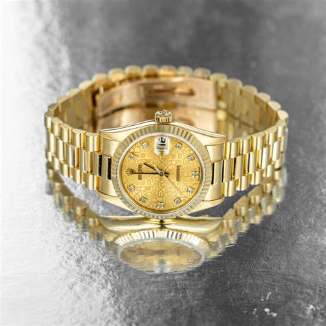 second hand gold rolex watch